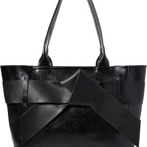 NWT - TED BAKER “JIMMA” Large Leather Tote Bag Black MSRP $195